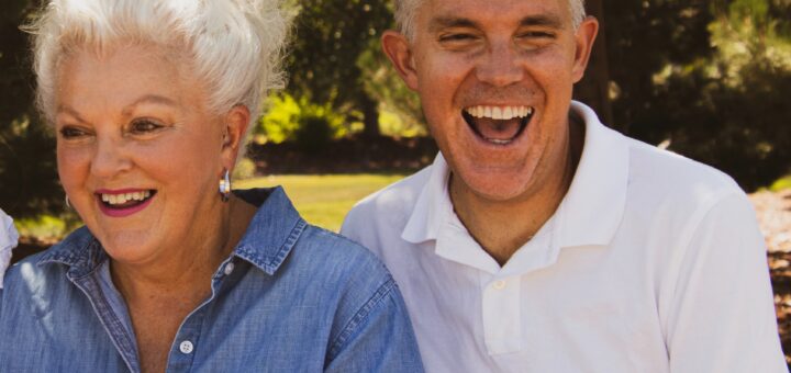 Older couple having fun